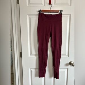Lululemon Run Crew Tight 28” Size 6 Ruby